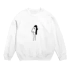 私の店の横顔美人のおばさま Crew Neck Sweatshirt