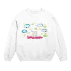 ぼんじりの雑貨やさんのるんるんラメラメねこちゃん Crew Neck Sweatshirt