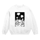 気ままに創作　よろず堂の花咲く小径②黒 Crew Neck Sweatshirt