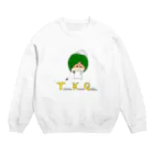 ぷらなりあん工房@物販のTKG（とても怖いゴキブリ）と対峙するデンファーレさん Crew Neck Sweatshirt