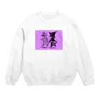 ともえのえ - 柴犬とか動物色々のマミーマメヒコ＆マジカルクロスケ（ダークハロウィンナイト Crew Neck Sweatshirt