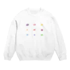 raraのゆるかわTシャツ屋さんのいろいろな細胞 Crew Neck Sweatshirt