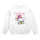 イラスト MONYAAT のCT75あひるのおひるさんのスキーＡ Crew Neck Sweatshirt