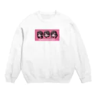 みろじの顔面塗装工事中 Crew Neck Sweatshirt