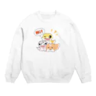 レオパとニシアフのケニーレインローズのHi！3匹 Crew Neck Sweatshirt