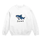 サメ わりとおもいのシンプルなSame　色付き Crew Neck Sweatshirt