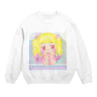 森崎アリス@ピンク星人のもりあり来月からやる気だす（文字なしver.） Crew Neck Sweatshirt