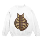 SHOP W　SUZURI店の猫の丸い背中（キジトラ） スウェット Crew Neck Sweatshirt