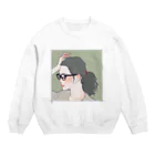 86の眼鏡女子 Crew Neck Sweatshirt