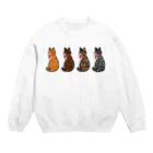 三剣もとかのGOKIGEN CAT'Sのくまねこ４色(熊本地震義援金) Crew Neck Sweatshirt