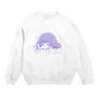 つきの涙が止まらない、そんな夜 Crew Neck Sweatshirt