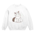 おやつマスターのラグドールのあおこ Crew Neck Sweatshirt