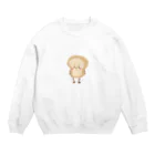 ぽよ子の棒立ちの食パン Crew Neck Sweatshirt