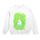 Lily bird（リリーバード）の豆苗まみれのセキセイちゃん Crew Neck Sweatshirt