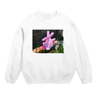 にくもちの赤ちゃん🧸のうさちゃん恐竜の赤ちゃん ぬいぐるみ  Crew Neck Sweatshirt