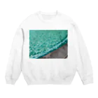 抽象画家ShizukiKagawaのみどりのふんすい Crew Neck Sweatshirt