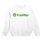 kunitterオリジナルグッズのクニッターロゴ Crew Neck Sweatshirt