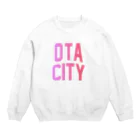 JIMOTOE Wear Local Japanの太田市 OTA CITY ロゴピンク Crew Neck Sweatshirt