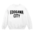 JIMOTO Wear Local Japanの江戸川区 EDOGAWA CITY ロゴブラック Crew Neck Sweatshirt