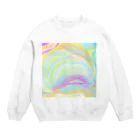 ハッピースマイルのカラフルキャンディードリーム Crew Neck Sweatshirt