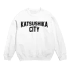 JIMOTOE Wear Local Japanの葛飾区 KATSUSHIKA CITY ロゴブラック Crew Neck Sweatshirt