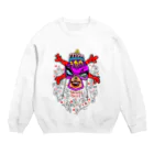 art_charachikiのskull girl Crew Neck Sweatshirt