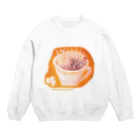 動物イラストレーター＆絵本作家 さささとこのお店のココア風呂 Crew Neck Sweatshirt