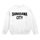 JIMOTOE Wear Local Japanの品川区 SHINAGAWA CITY ロゴブラック Crew Neck Sweatshirt