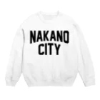 JIMOTOE Wear Local Japanの中野区 NAKANO CITY ロゴブラック Crew Neck Sweatshirt