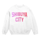 JIMOTO Wear Local Japanの渋谷区 SHIBUYA WARD ロゴピンク Crew Neck Sweatshirt