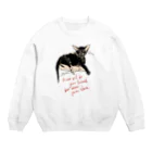 くらはしれいの黒猫トト Crew Neck Sweatshirt