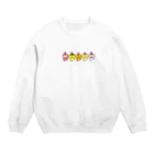 popopom777のねこファイブ Crew Neck Sweatshirt