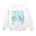 ymikoの悲しくて泣いちゃううさちゃん Crew Neck Sweatshirt