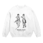 三文浄土の【ブラック】耳賏とハツリョエ Crew Neck Sweatshirt