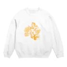 LVRhasegawaのフライングアイガール オレンジ Crew Neck Sweatshirt