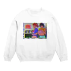 お茶の間デジタルKIDSの浮き輪哲学しよう Crew Neck Sweatshirt