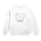 カラメン売り場のYes肺くん Crew Neck Sweatshirt