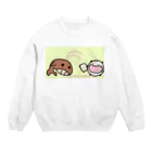 ダイナマイト87ねこ大商会のくじらミルクティーL寸１つ下さいなねこです Crew Neck Sweatshirt