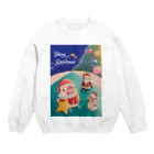 文鳥さんと仲間たちのクリスマスのおてつだいB Crew Neck Sweatshirt