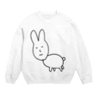 うさぎたん＠無職のうさぎたん Crew Neck Sweatshirt