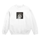 ぱすてるPOPの黒板わんにゃんの黒板わんにゃん　ダックス Crew Neck Sweatshirt