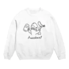 サメ わりとおもいのビールとエビフライとサメ Crew Neck Sweatshirt