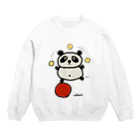 tamaccoの玉乗りパンダさん Crew Neck Sweatshirt