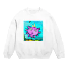 みぅ福島のユルいウーパールーパー　第2 Crew Neck Sweatshirt