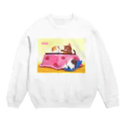 雪猫@LINEスタンプ発売中のコタツでみかん Crew Neck Sweatshirt