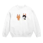 とらねこカフェのトナカイとペンギン Crew Neck Sweatshirt