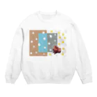 ふくちゃんの毎日。のみずたまとふわふわ茶色い子 Crew Neck Sweatshirt