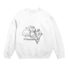 のびネコとおさかなのお店のニャンタさんとトニャカイ Crew Neck Sweatshirt