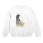 中の人の思案_背景付き Crew Neck Sweatshirt