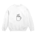 Tudadaの湯気ねこ Crew Neck Sweatshirt